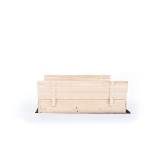 Detské uzatvárateľné pieskovisko s lavičkami - 120x120 cm