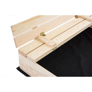 Detské uzatvárateľné pieskovisko s lavičkami - 120x120 cm