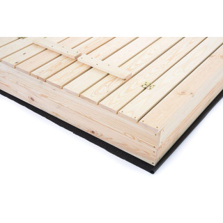 Detské uzatvárateľné pieskovisko s lavičkami - 120x120 cm