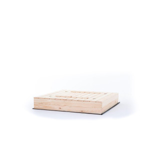 Detské uzatvárateľné pieskovisko s lavičkami - 120x120 cm