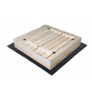 Uzatvárateľné detské pieskovisko s lavičkami - 100x100 cm