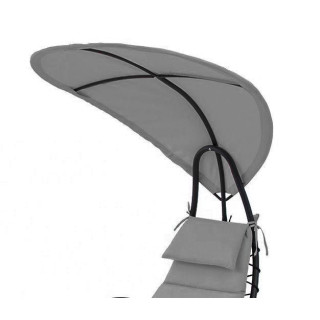 Hojdacie ležadlo so strieškou v sivej farbe