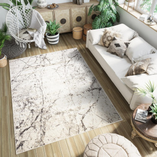 Krémový koberec s moderným vzorom