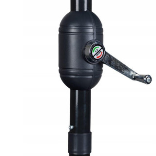 Béžový balkónový slnečník - polkruh