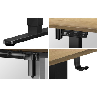 Hnedý výškovo nastaviteľný stôl Mark Adler LEADER 7.0