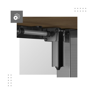 Hnedý výškovo nastaviteľný stôl Mark Adler LEADER 7.0