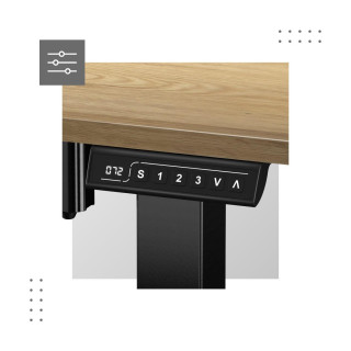 Hnedý výškovo nastaviteľný stôl Mark Adler LEADER 7.0