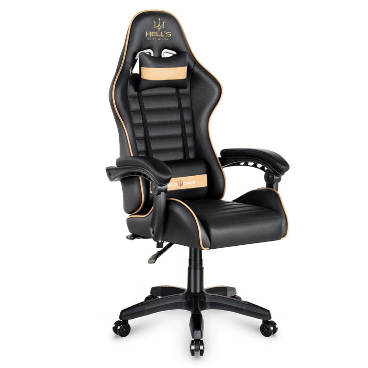 Čierno-zlaté herné kreslo HELLS CHAIR