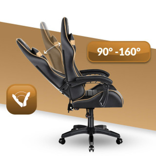 Čierno-zlaté herné kreslo HELLS CHAIR