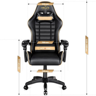 Čierno-zlaté herné kreslo HELLS CHAIR