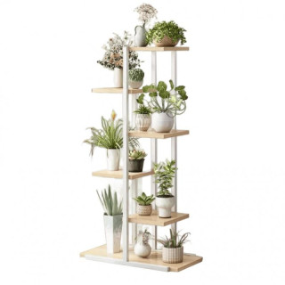 Stojan na kvety v bielej farbe