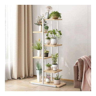 Stojan na kvety v bielej farbe