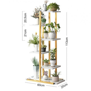 Stojan na kvety v bielej farbe