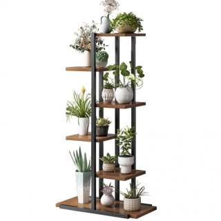 Stojan na kvety v čiernej farbe