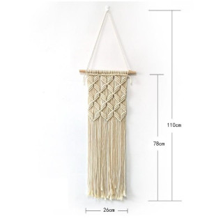 Pletená ozdoba makramé na stenu