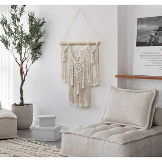 Pletená ozdoba makramé na stenu