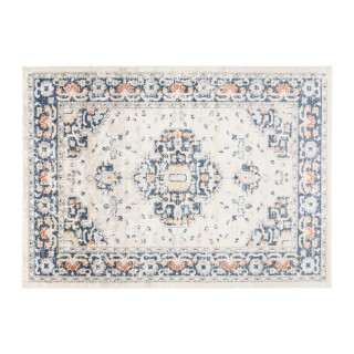 Koberec s kvetinovým vzorom v jemnej farbe