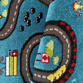 Koberec s motívom autodráhy