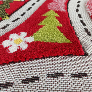 Červený koberec s motívom ulice