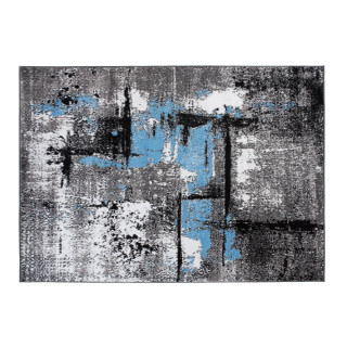 Moderný sivo-modrý koberec