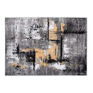 Moderný sivo-oranžový koberec