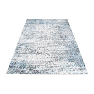 Krémovo - modrý vzorovaný koberec