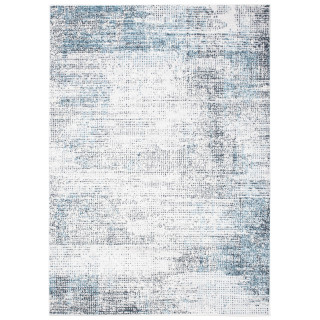 Krémovo - modrý vzorovaný koberec