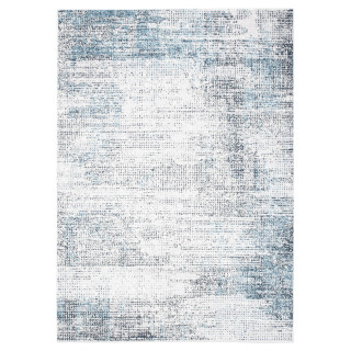 Krémovo - modrý vzorovaný koberec