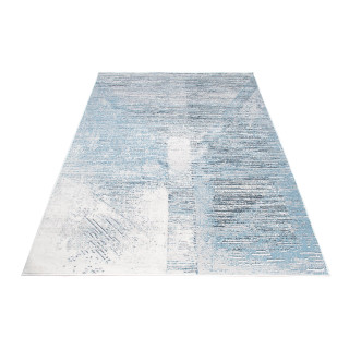Moderný koberec v sivo - modrej farbe
