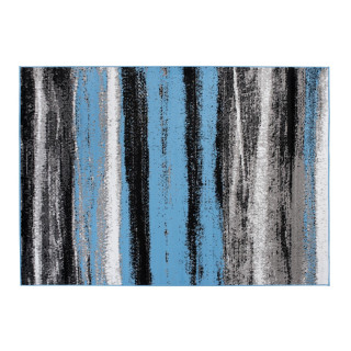 Moderný koberec v modrej farbe