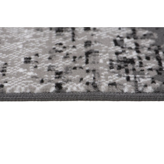 Sivý moderný koberec so vzorom