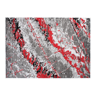Sivo-červený koberec s abstraktným vzorom