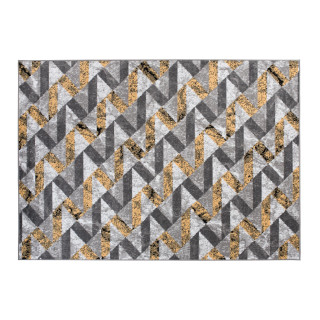 Žlto-sivý vzorovaný koberec