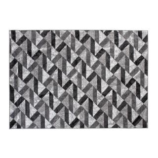 Moderný sivý koberec so vzorom