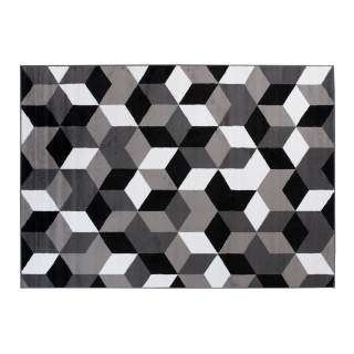 Sivý moderný koberec so vzorom