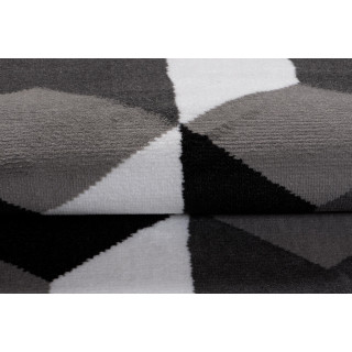 Sivý moderný koberec so vzorom