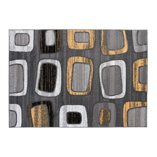 Vzorovaný sivo-žltý koberec