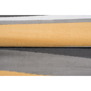 Moderný sivo-žltý koberec so vzorom