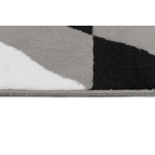 Vzorovaný moderný koberec sivej farby