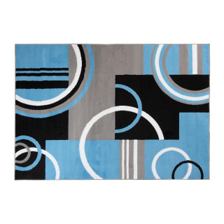 Modrý koberec s moderným koberec