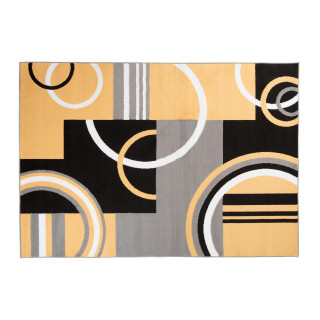 Žltý koberec s moderným vzorom