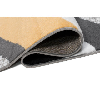 Moderný sivo-žltý koberec s jednoduchým vzorom