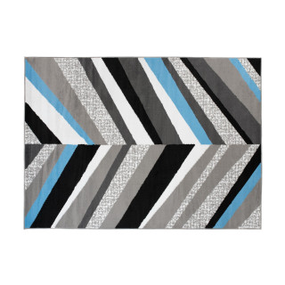 Koberec so vzorom sivo-modrej farby