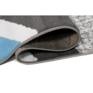 Koberec so vzorom sivo-modrej farby