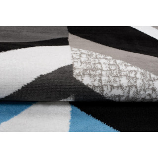 Koberec so vzorom sivo-modrej farby