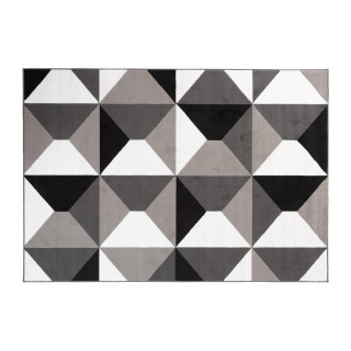 Sivý vzorovaný koberec