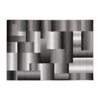 Vzorovaný koberec v sivej farbe