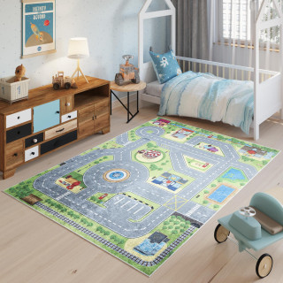Koberec s motívom mesta pre deti