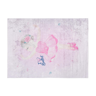 Ružový koberec s motívom baletky