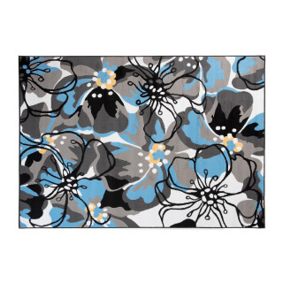 Moderný koberec s kvetinovým vzorom